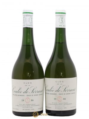 Savennières Clos de la Coulée de Serrant Vignobles de la Coulée de Serrant - Nicolas Joly  1986 - Lot of 2 Bottles