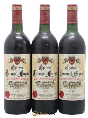 Château Cormeil Figeac  1988 - Lot of 3 Bottles
