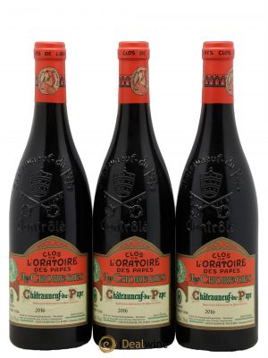 Châteauneuf-du-Pape Les Choregies Clos de l'Oratoire des Papes  2016 - Lot of 3 Bottles