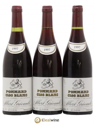 Pommard 1er Cru Clos Blanc Albert Grivault (no reserve) 1997 - Lot of 3 Bottles