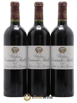 Château Sociando Mallet 2016 - Lot de 3 Bottles