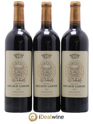 Château Gruaud Larose 2ème Grand Cru Classé  2016 - Lot of 3 Bottles