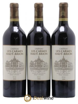 Château Les Carmes Haut-Brion  2018 - Lot of 3 Bottles