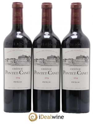 Château Pontet Canet 5ème Grand Cru Classé 2014 - Lot de 3 Bottles