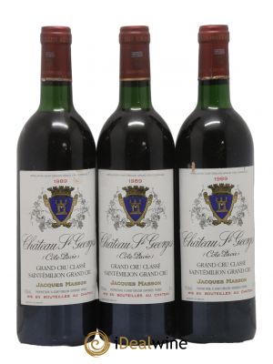 Château Saint-Georges Côte Pavie Grand Cru Classé  1989 - Lot of 3 Bottles