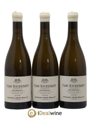 Meursault 1er Cru Clos Richemont Monopole Domaine Henri Boillot 2019 - Lot of 3 Bottles