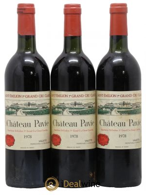 Château Pavie 1er Grand Cru Classé A  1978 - Lot of 3 Bottles