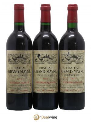 Château Grand Mayne Grand Cru Classé  1992 - Lot of 3 Bottles