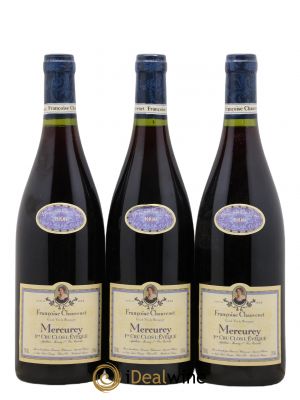 Mercurey 1er Cru Clos l'Eveque Francoise Chauvenet 1999 - Lot of 3 Bottles