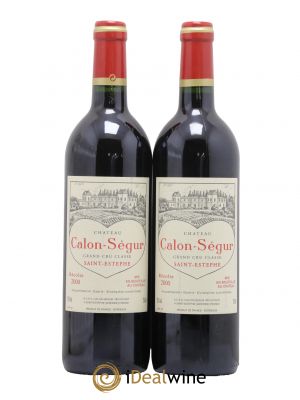 Château Calon Ségur 3ème Grand Cru Classé 2000 - Lot de 2 Bottles