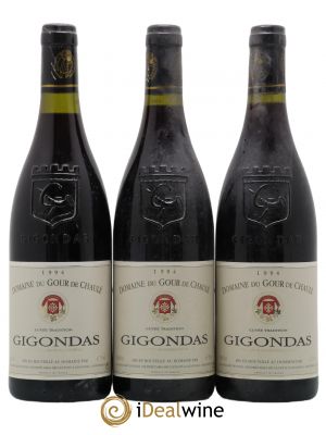 Gigondas Domaine Du Gour De Chaulé 1994 - Lot of 3 Bottles