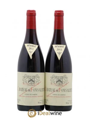 Côtes du Rhône Château de Fonsalette Emmanuel Reynaud  2011 - Lot of 2 Bottles