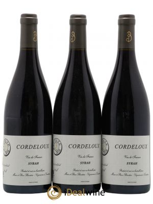 Vin de France Syrah Cordeloux Marie et Pierre Bénetière (Domaine)  2016 - Lot de 3 Bouteilles