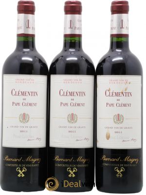Le Clémentin de Pape Clément Second Vin  2011 - Lot de 3 Bouteilles