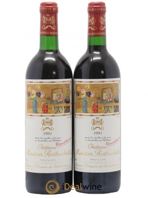 Château Mouton Rothschild 1er Grand Cru Classé  1991 - Lot of 2 Bottles