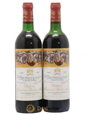Château Mouton Rothschild 1er Grand Cru Classé  1987 - Lot of 2 Bottles