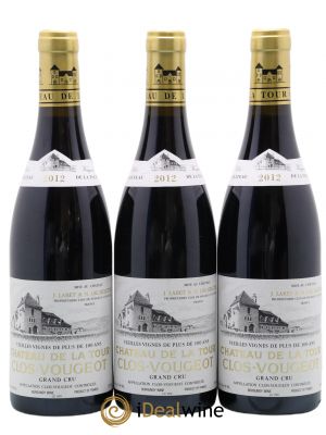 Clos de Vougeot Grand Cru Vieilles Vignes Château de La Tour Château La Tour Vielles Vignes Labet et Dechelette 2012 - Lot of 3 Bottles