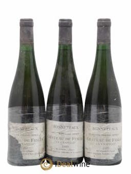 Bonnezeaux La Chapelle Château de Fesles  1989 - Lot of 3 Bottles