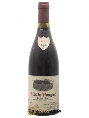 Clos de Vougeot Grand Cru Henri Rebourseau (Domaine)  1993 - Lot of 1 Bottle