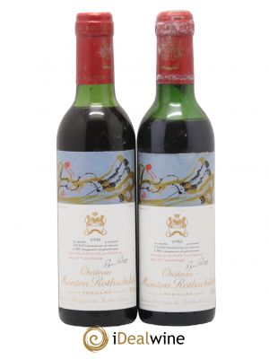Château Mouton Rothschild 1er Grand Cru Classé  1981 - Lot of 2 Half-bottles