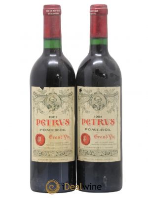 Petrus  1981 - Lot of 2 Bottles