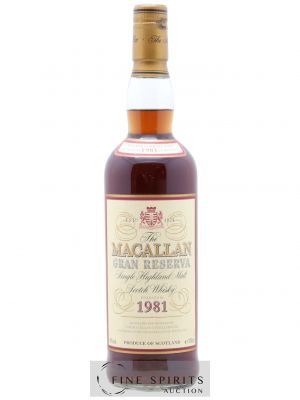 Macallan (The) 1981 Of. Gran Reserva   - Lot de 1 Bouteille