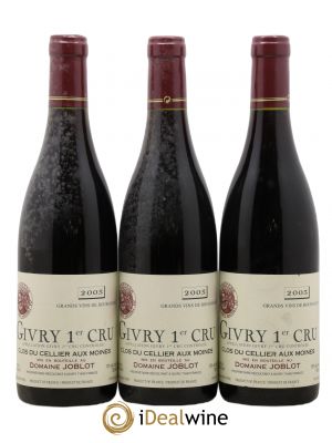 Givry 1er Cru Clos du Cellier aux Moines Joblot (Domaine)  2003 - Lot of 3 Bottles
