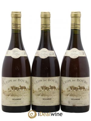 Vouvray Clos du Bourg Moelleux 1ère trie Domaine Huet  1990 - Lot of 3 Bottles