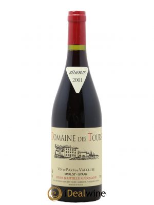 IGP Pays du Vaucluse (Vin de Pays du Vaucluse) Domaine des Tours Merlot-Syrah E.Reynaud  2001 - Lot de 1 Bouteille