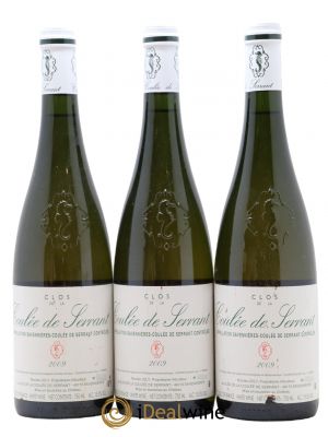 Savennières Clos de la Coulée de Serrant Vignobles de la Coulée de Serrant - Nicolas Joly  2009 - Lot of 3 Bottles