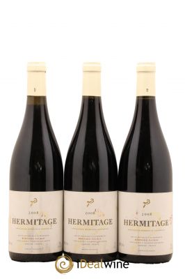 Hermitage Greffieux Bessards (capsule blanche) Bernard Faurie 2008 - Lot de 3 Bottles