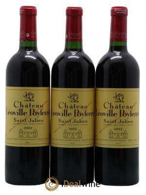 Château Léoville Poyferré 2ème Grand Cru Classé  2002 - Lot of 3 Bottles