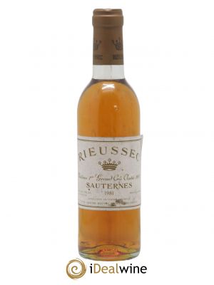 Château Rieussec 1er Grand Cru Classé (sans prix de réserve) 1981 - Lot de 1 Demi-bouteille