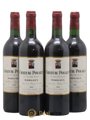 Château Pouget 4ème Grand Cru Classé  2002 - Lot of 4 Bottles