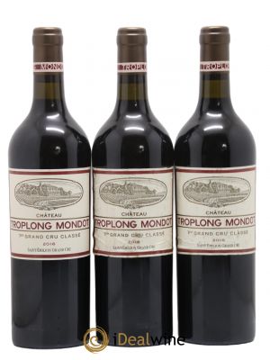 Château Troplong Mondot 1er Grand Cru Classé B  2016 - Lot of 3 Bottles