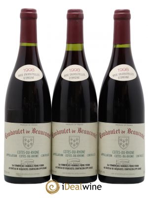 Côtes du Rhône Coudoulet de Beaucastel Famille Perrin  1998 - Lot of 3 Bottles