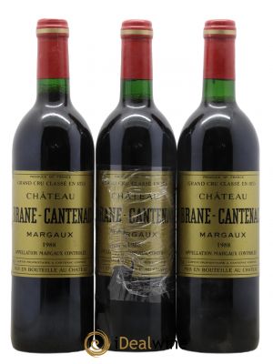 Château Brane Cantenac 2ème Grand Cru Classé  1988 - Lot of 3 Bottles