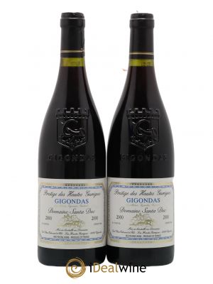 Gigondas Santa Duc (Domaine) Hautes Garrigues Famille Gras  2000 - Lot of 2 Bottles