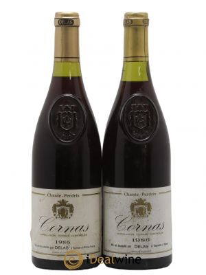 Cornas Chante-Perdrix Delas Frères  1986 - Lot of 2 Bottles