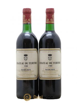 Château du Tertre 5ème Grand Cru Classé 1988 - Lot de 2 Bottles