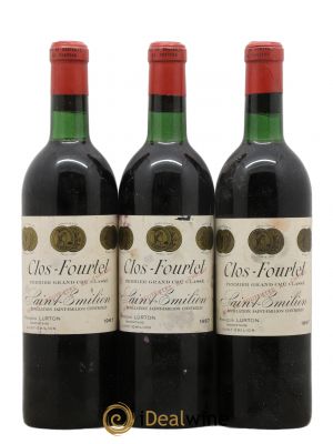 Clos Fourtet 1er Grand Cru Classé B  1967 - Lot of 3 Bottles