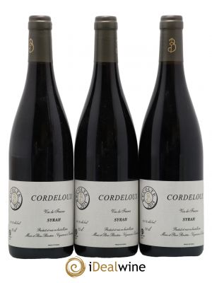 Vin de France Syrah Cordeloux Marie et Pierre Bénetière (Domaine)  2015 - Lot of 3 Bottles