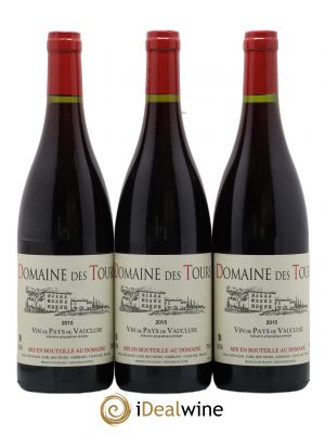 IGP Vaucluse (Vin de Pays de Vaucluse) Domaine des Tours Emmanuel Reynaud  2015 - Lot de 3 Bouteilles