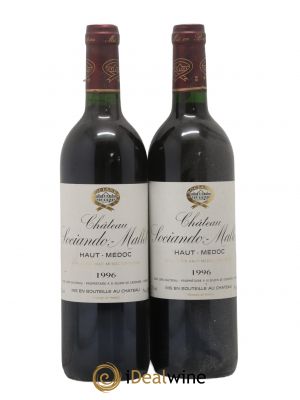 Château Sociando Mallet  1996 - Lot of 2 Bottles
