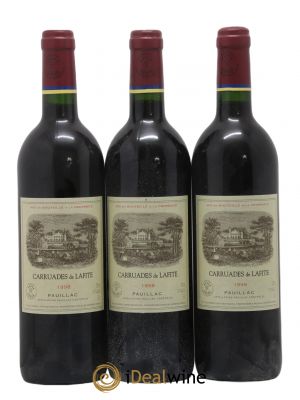 Carruades de Lafite Rothschild Second vin  1998 - Lot de 3 Bouteilles