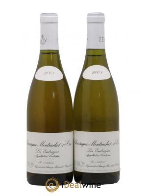 Chassagne-Montrachet 1er Cru Les Embrazees Leroy SA 2008 - Lot of 2 Bottles