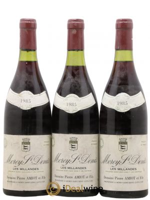 Morey Saint-Denis 1er Cru Les Millandes Domaine Pierre Amiot et Fils 1985 - Lot of 3 Bottles