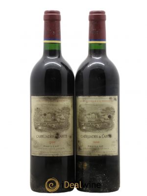 Carruades de Lafite Rothschild Second vin  1998 - Lot de 2 Bouteilles