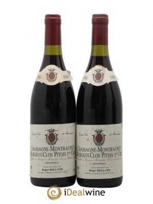 Chassagne-Montrachet 1er Cru Morgeot-Clos Pitois Domaine Roger Belland 1996 - Lot de 2 Bottiglie