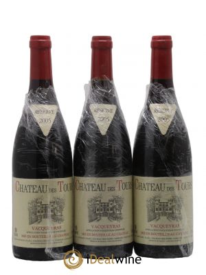 Vacqueyras Château des Tours Emmanuel Reynaud  2005 - Lot of 3 Bottles